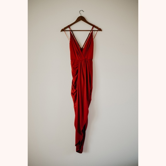 Oxblood Body Con Dress - Picture 1 of 5